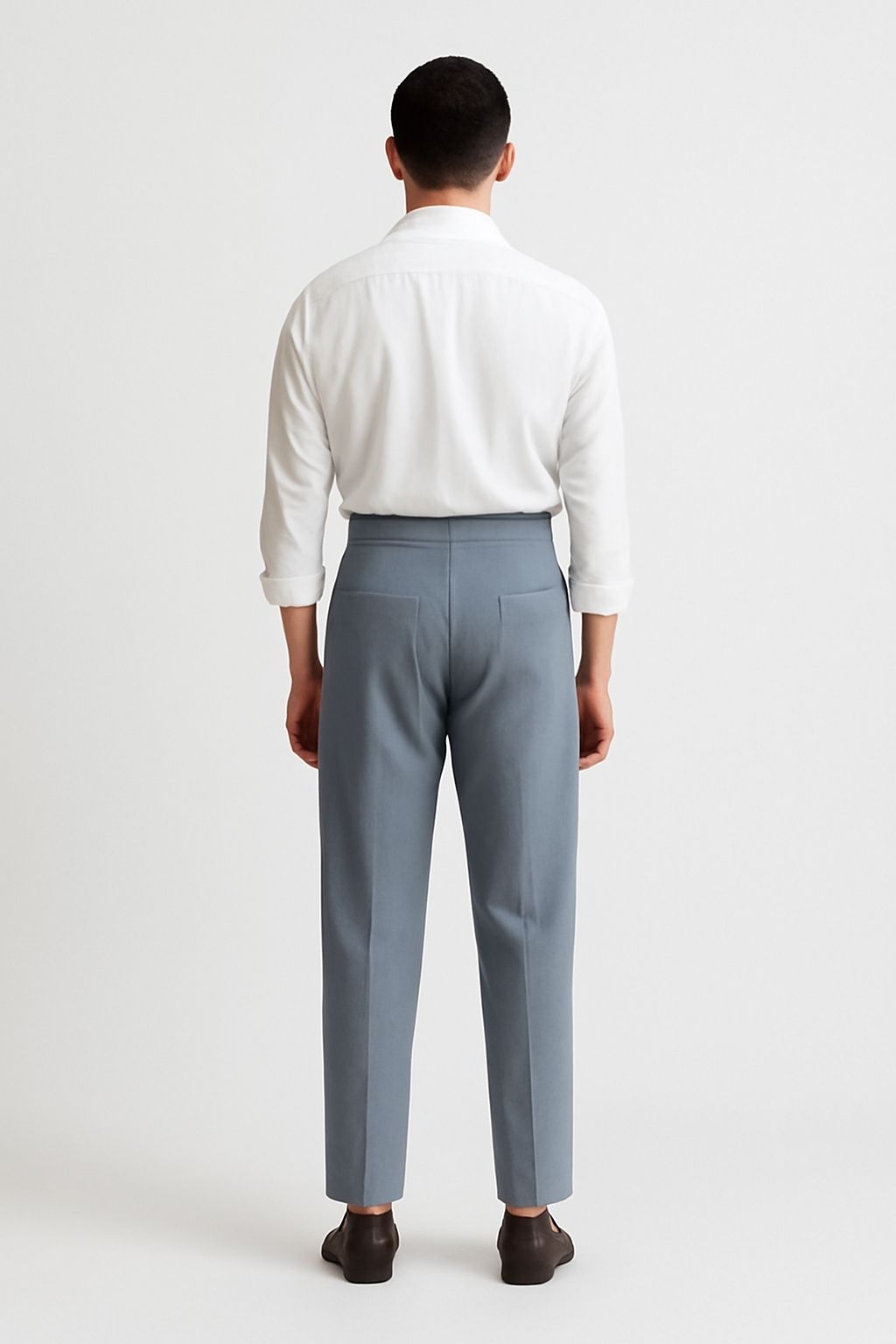 Oliver | Men’s High-Waisted Trousers – Tailored Fit – Pleated Front – Adjustable Side Buckle