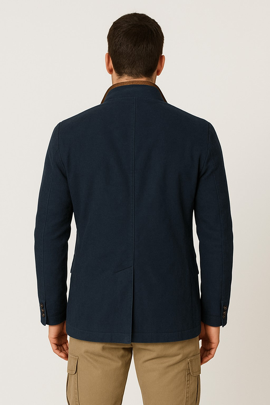 Charlie | Men’s Suede Jacket – Structured Fit – Leather Trim – Classic Notched Lapel Design