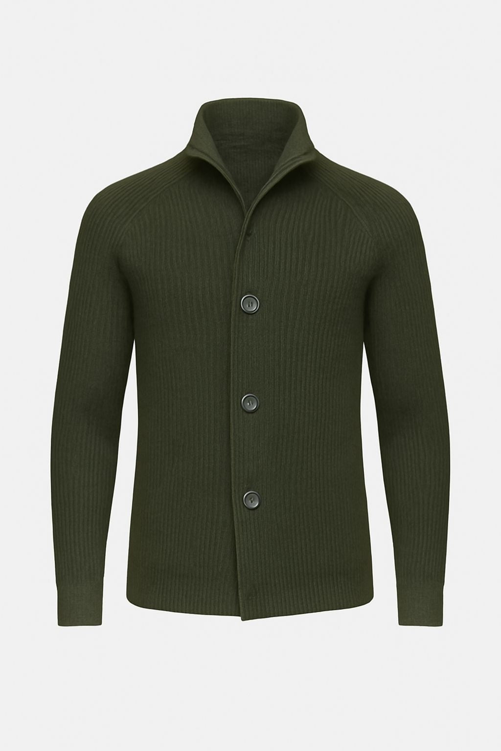 Noah | Men’s Knitted Cardigan - Button-Up Sweater - Ribbed Design - Everyday Layering