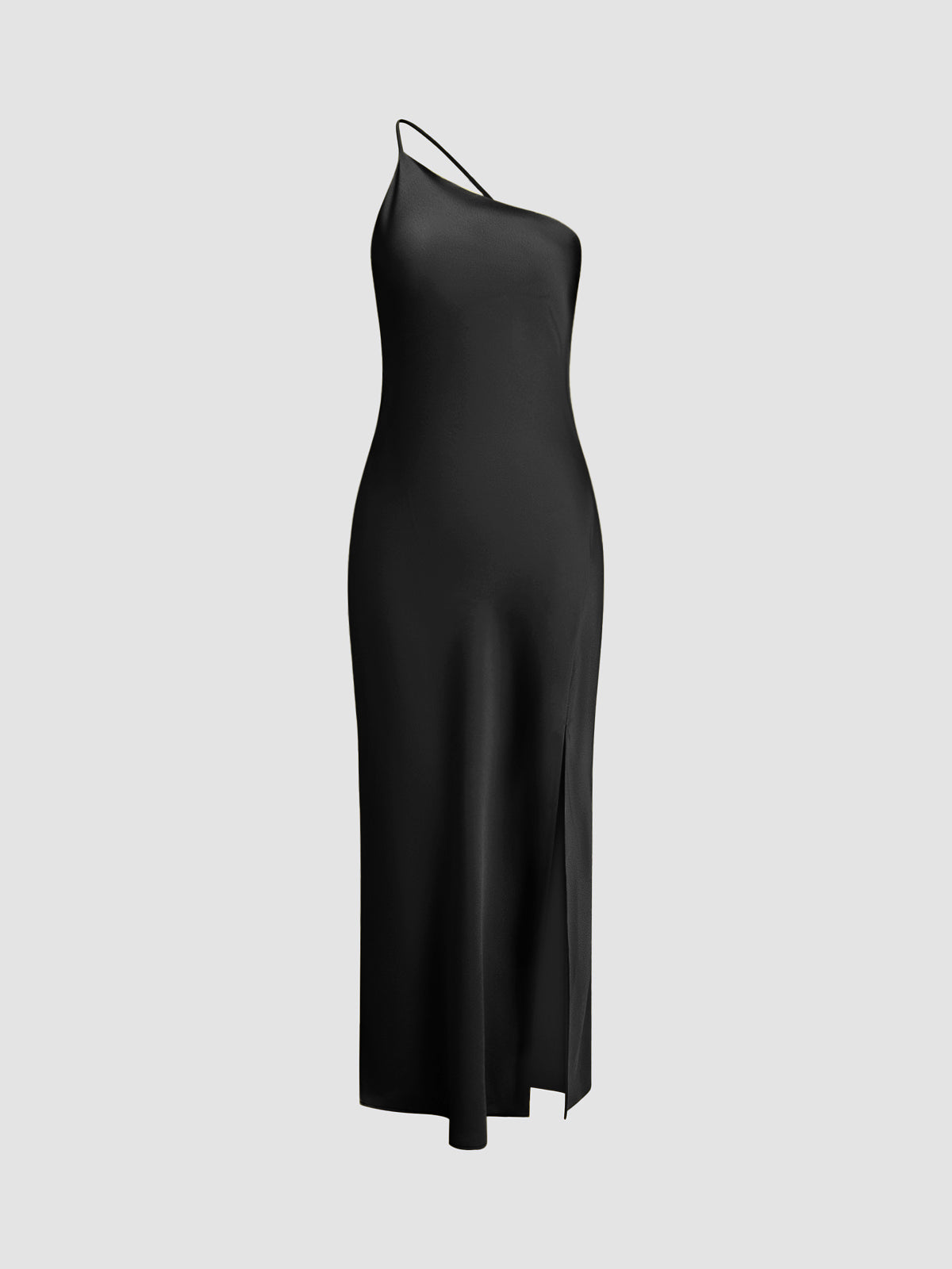 Variant image for Women's Satin Maxi Dress – One Shoulder, Open Back, High Slit – Elegant Evening & Formal Wear-6