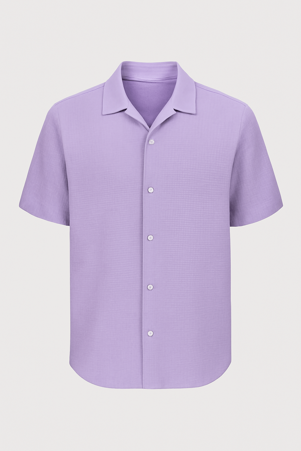 Finn | Men’s Cotton Shirt - Short Sleeve - Monochrome Style - Casual Wear