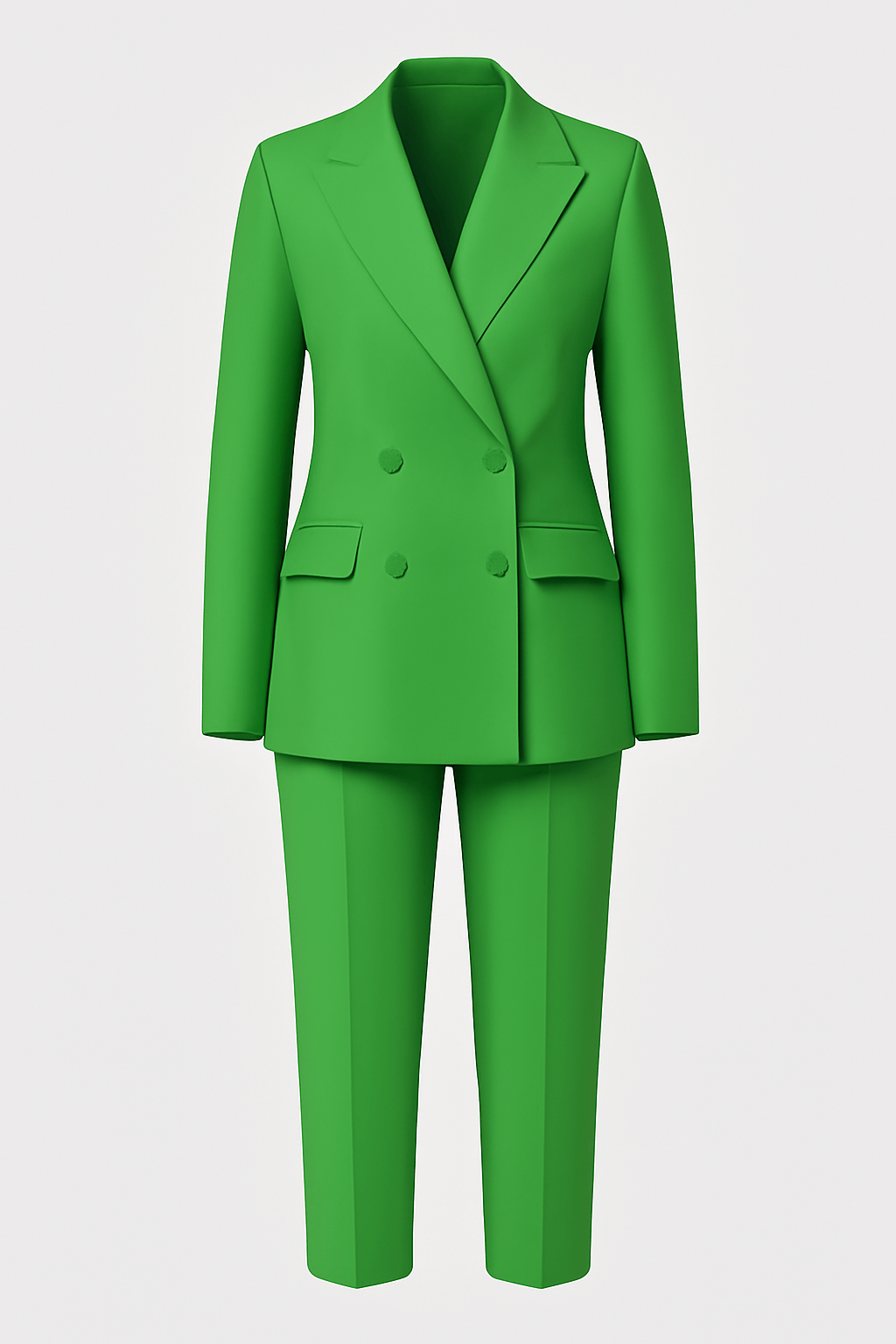 Annabelle | Women’s Formal Suit Set - Double-Breasted Blazer - Wool Blend Fabric