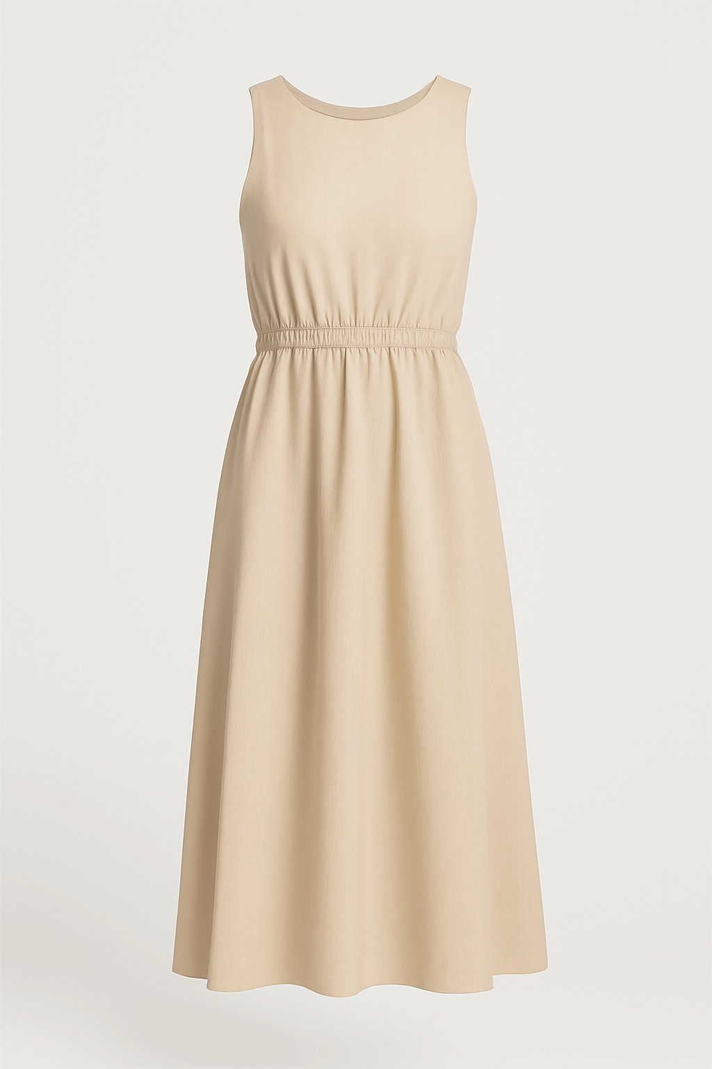 Ada | Sleeveless Cotton Maxi Dress - Square Neckline