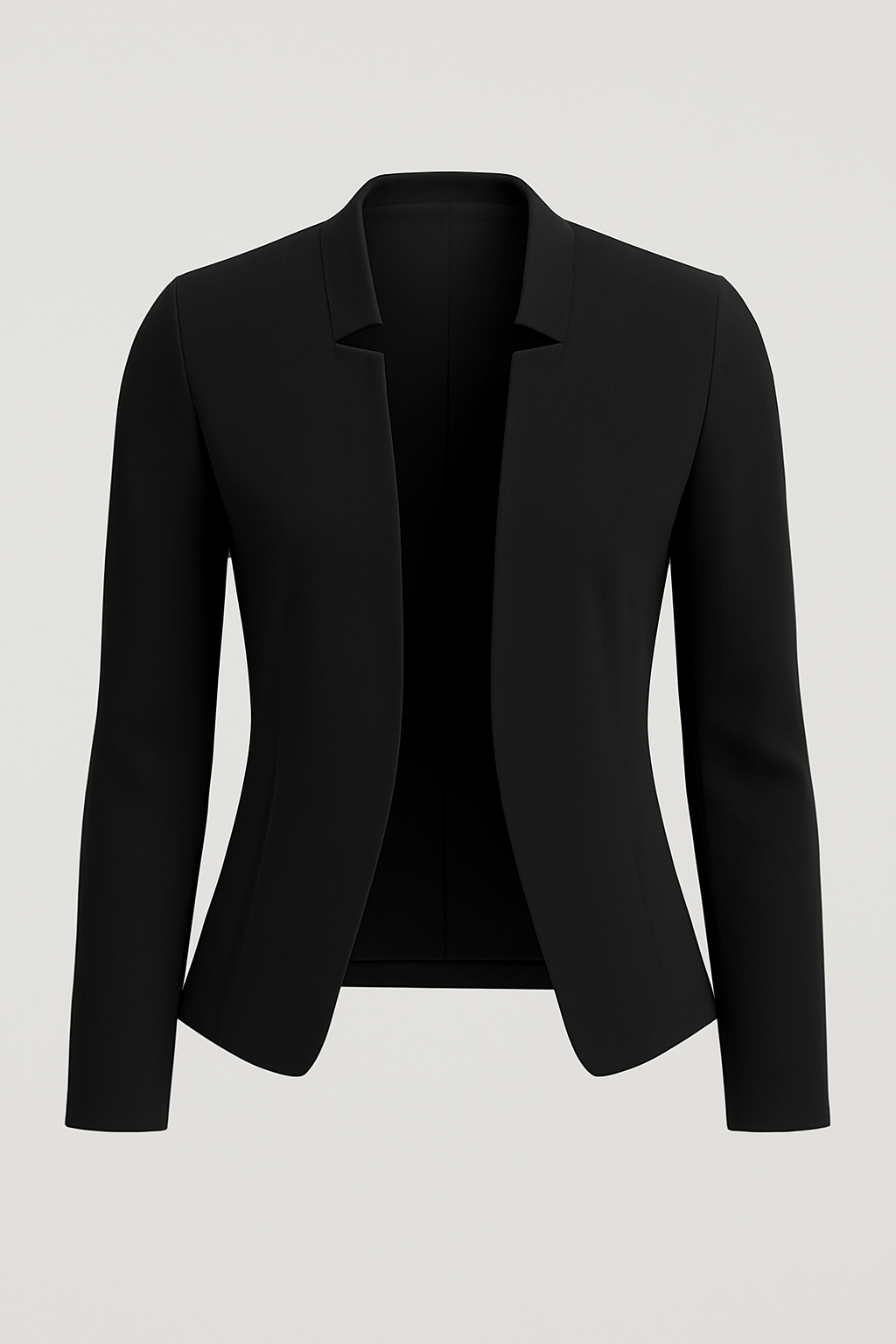 Anora | Women’s Blazer – Tailored Fit – Open Front – Padded Shoulders – Long Sleeve