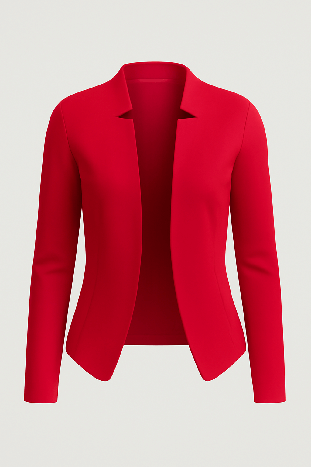 Anora | Women’s Blazer – Tailored Fit – Open Front – Padded Shoulders – Long Sleeve