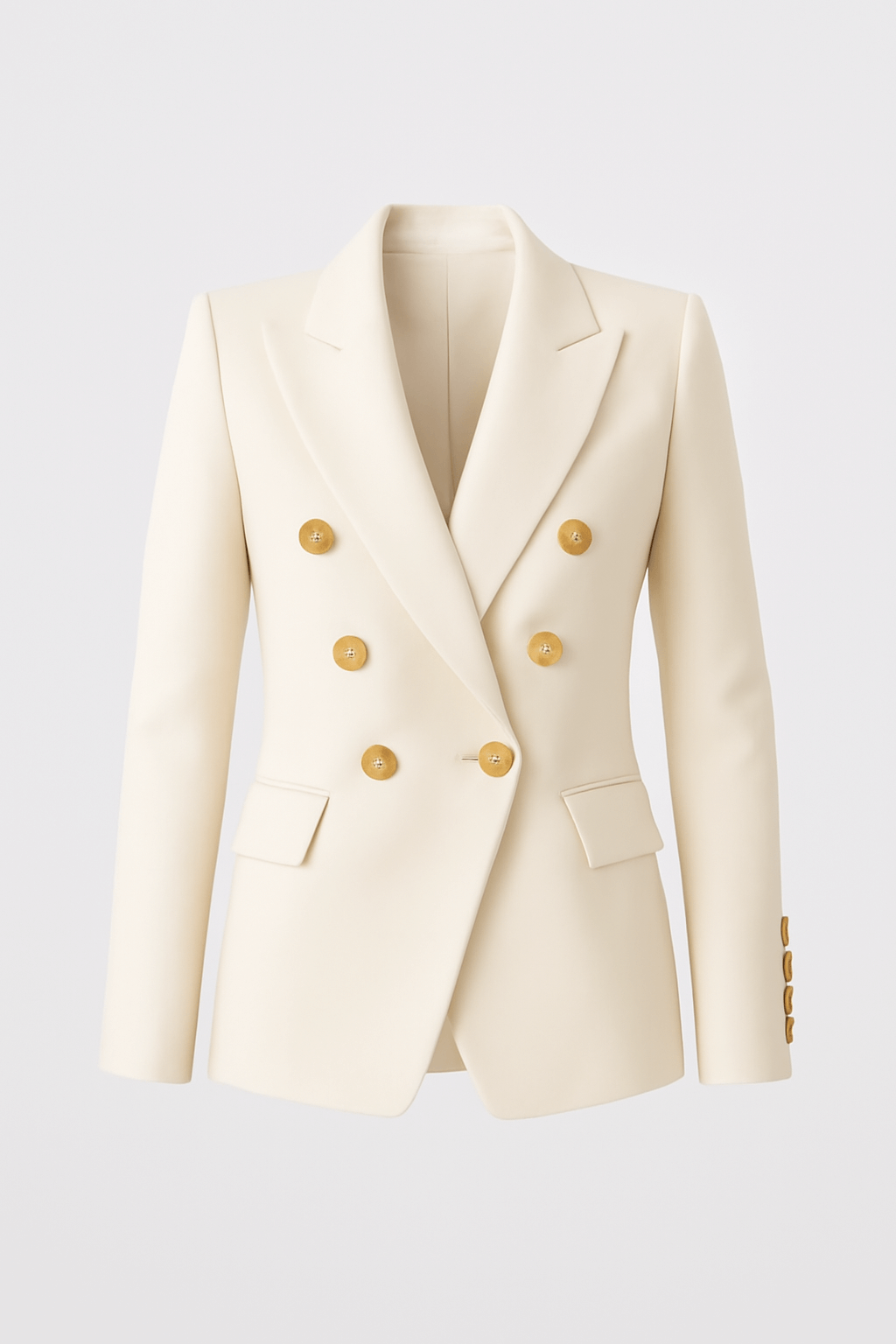Thea | Women’s Black Blazer - Office Wear - Double-Breasted - Formal Blazer