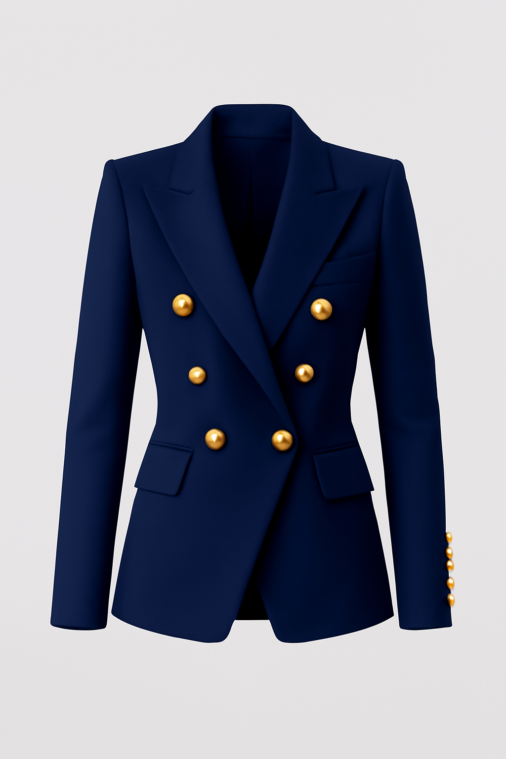 Thea | Women’s Black Blazer - Office Wear - Double-Breasted - Formal Blazer