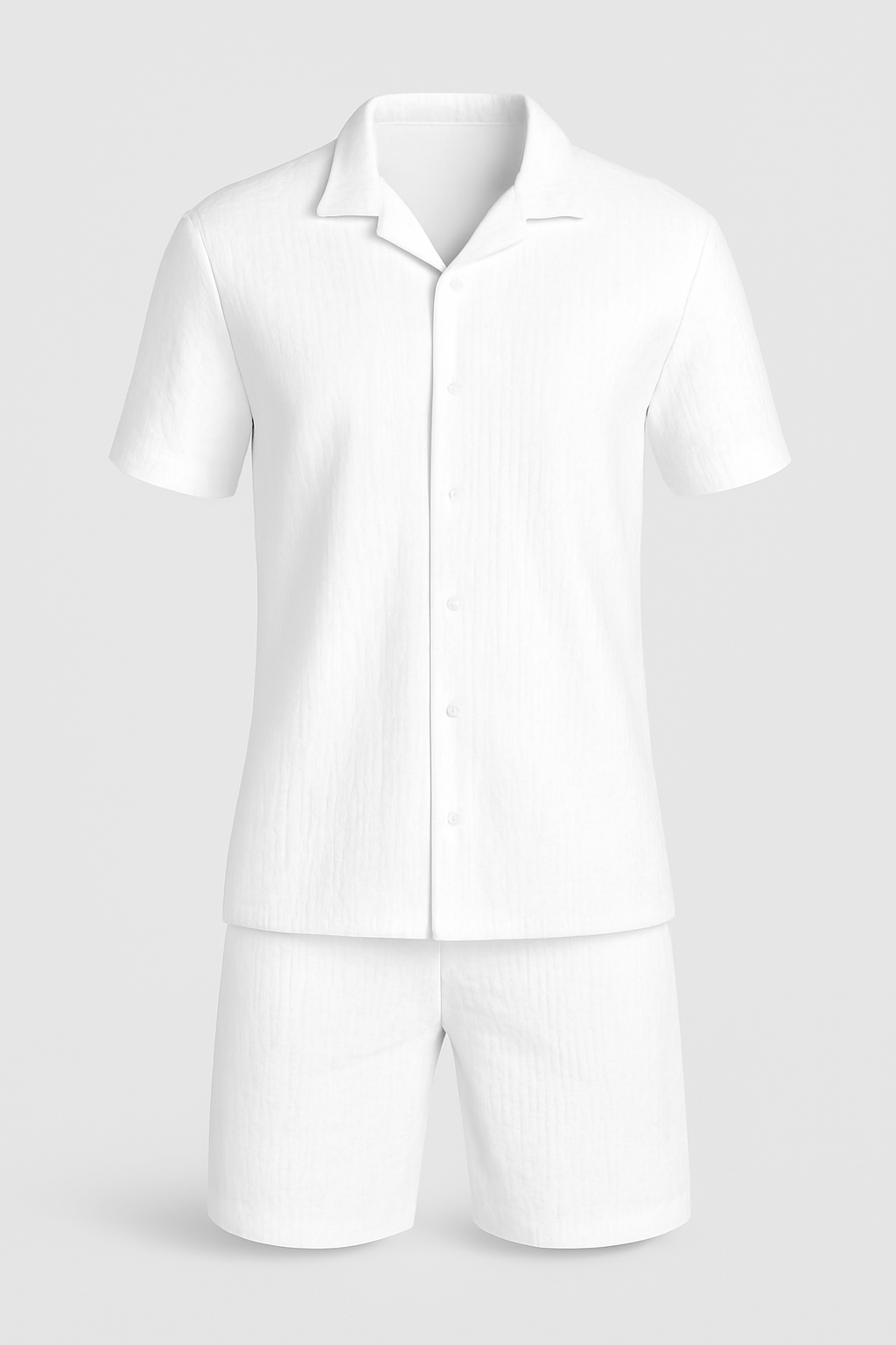 Roman | Men’s Two-Piece Set – Lightweight Cotton Blend – Jacquard Pattern – Relaxed Fit