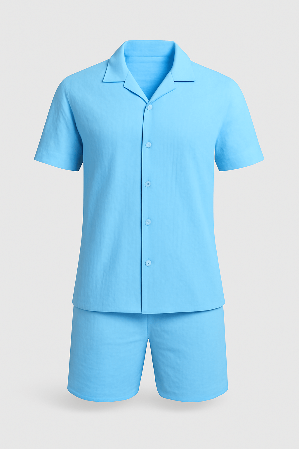 Roman | Men’s Two-Piece Set – Lightweight Cotton Blend – Jacquard Pattern – Relaxed Fit
