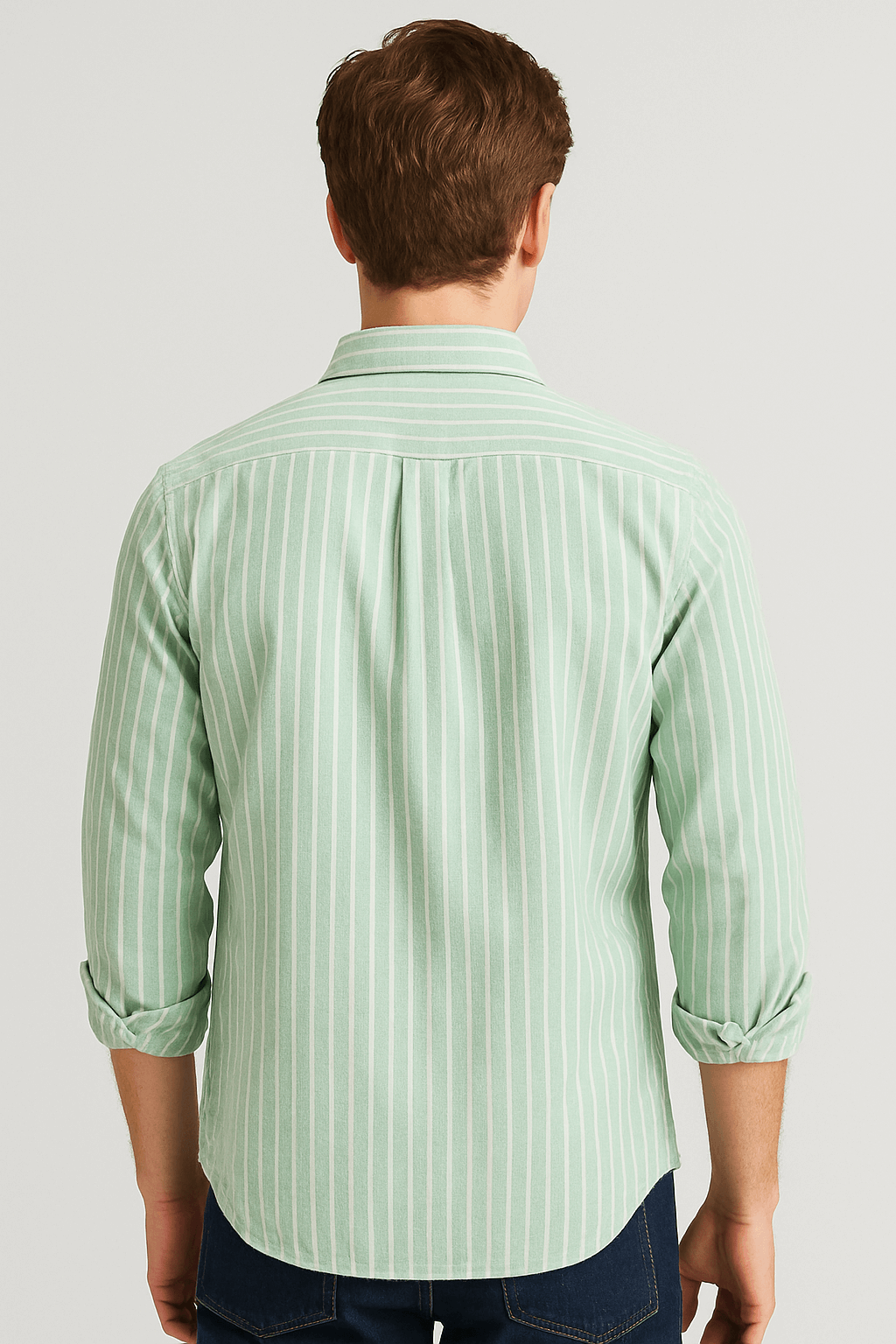 Jake | Men's Linen Shirt – Casual Relaxed Fit with Breathable Vertical Stripes