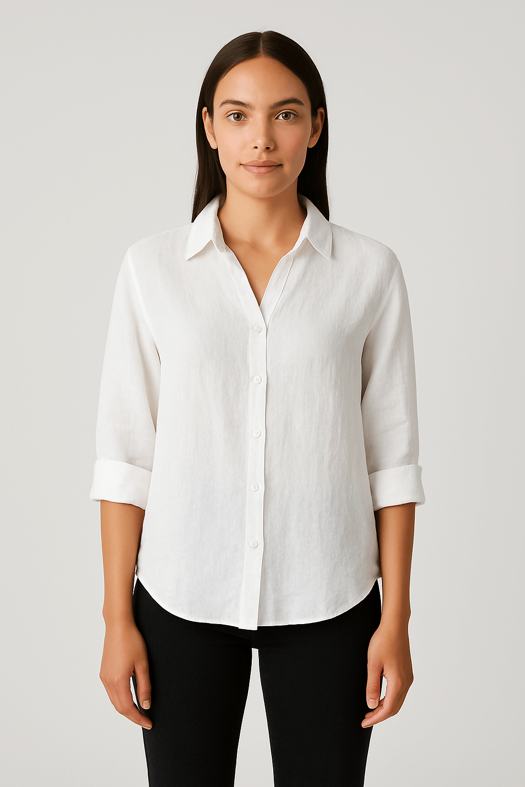 Camelia | Women's Linen Button-Up Shirt – Relaxed Fit – Long Sleeve & Adjustable Cuffs