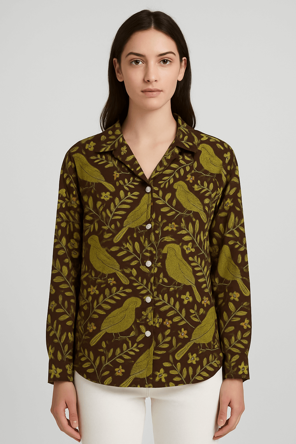 Blake | Women's Long Sleeve Blouse – Retro-Inspired Design – Timeless Elegance & Comfort