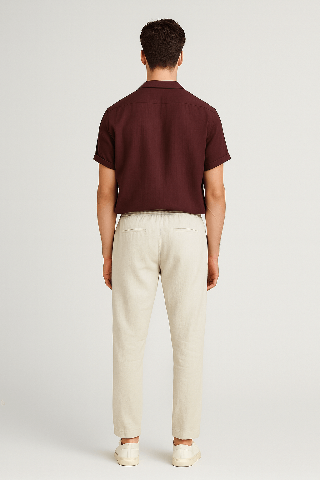 Aldo | Men’s Linen Summer Outfit – Short-Sleeve Shirt & Drawstring Pants Set