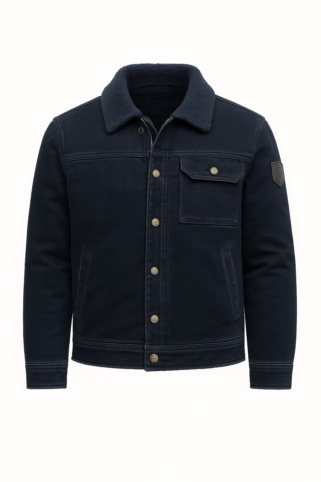Julian | Men’s Fleece Lined Canvas Jacket - Cotton Shell - Warm Fleece Interior - Chest Pocket