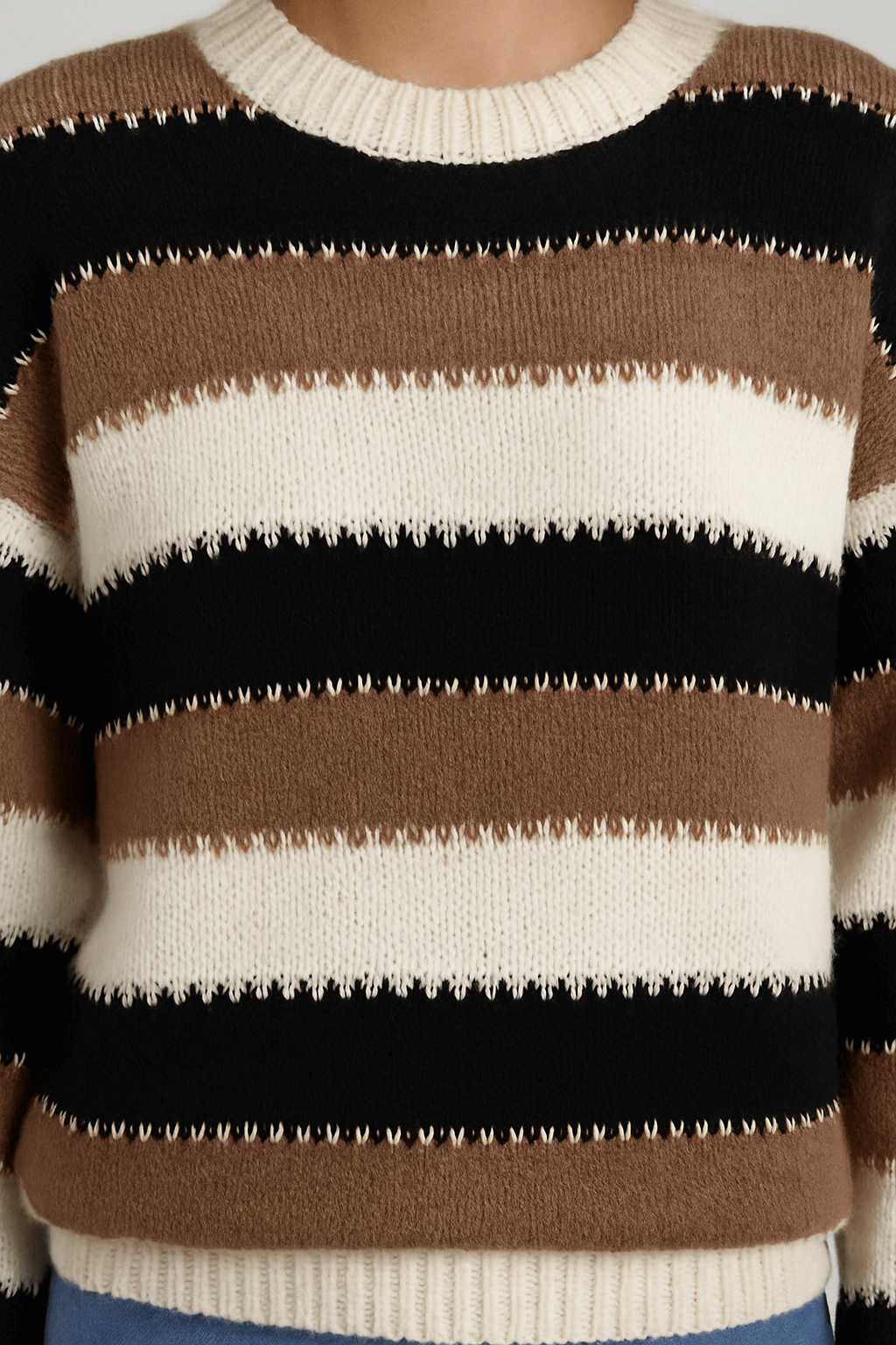 Laurel | Women's Striped Knitted Sweater – Cozy & Chic for Fall/Winter