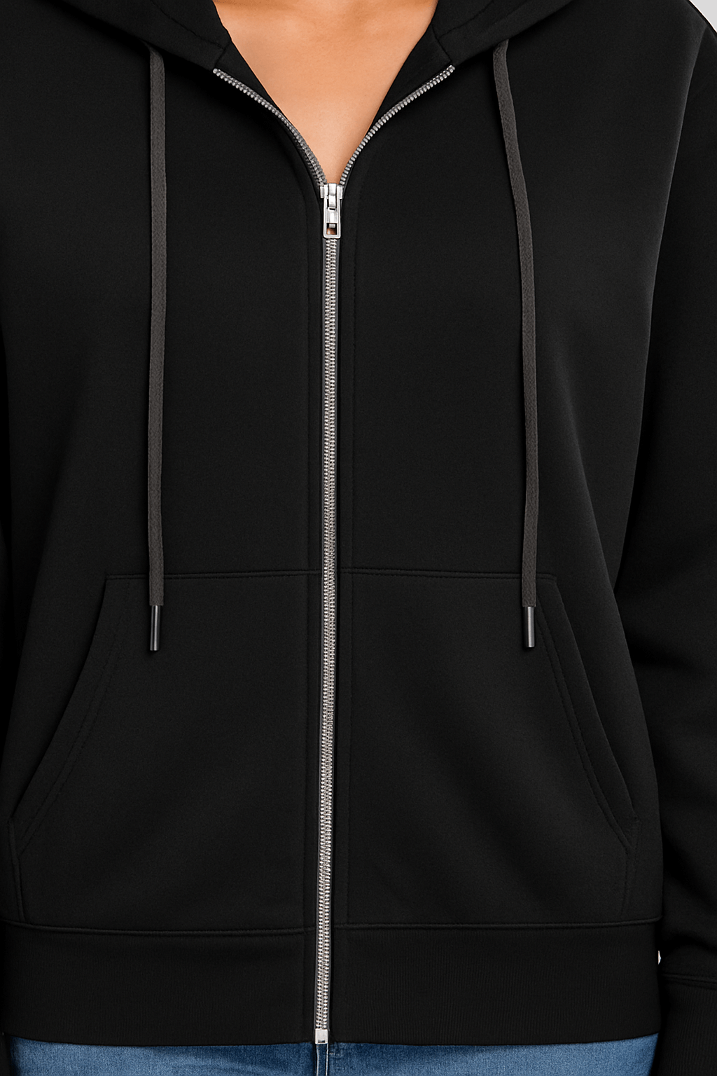 Simone | Women’s Oversized Hooded Jacket - Zip Front - Soft Cotton Blend - Casual Fit