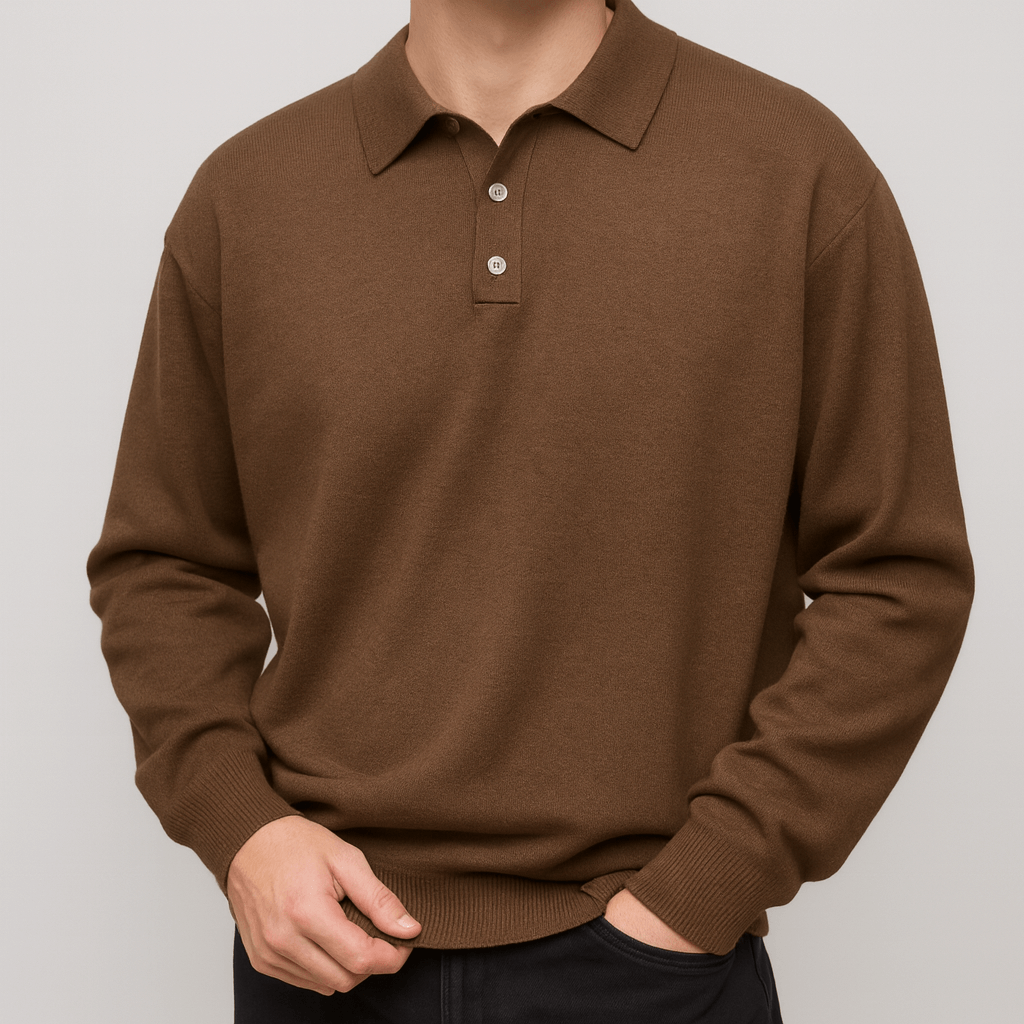 Stoneburry | Ribbed polo-style sweater