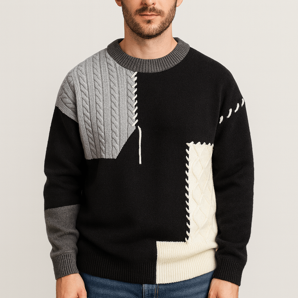 Stoneburry | Unique patchwork sweater