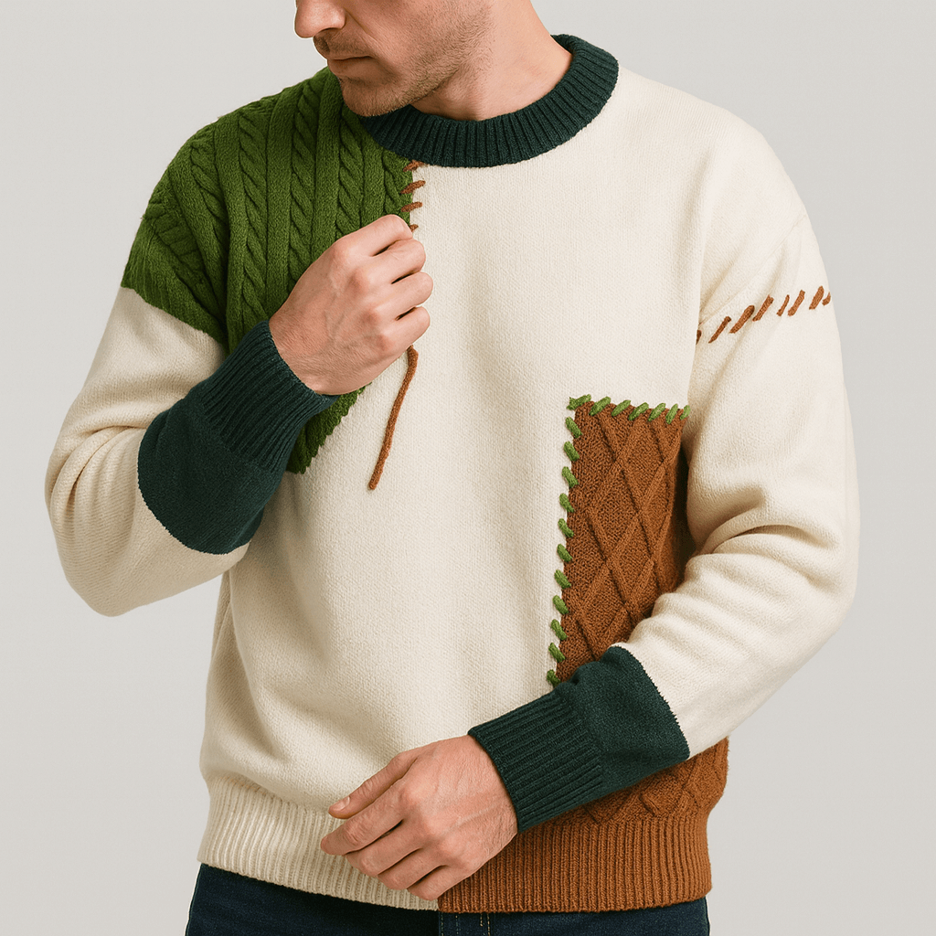 Stoneburry | Unique patchwork sweater