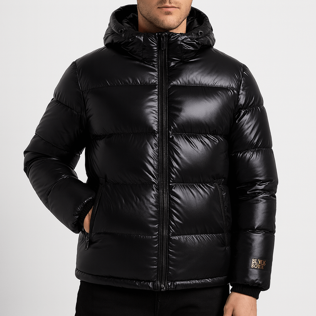 Stoneburry | Hooded black winter jacket
