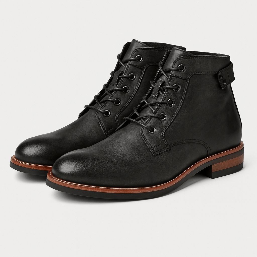 Stoneburry | Lace-up leather ankle boots