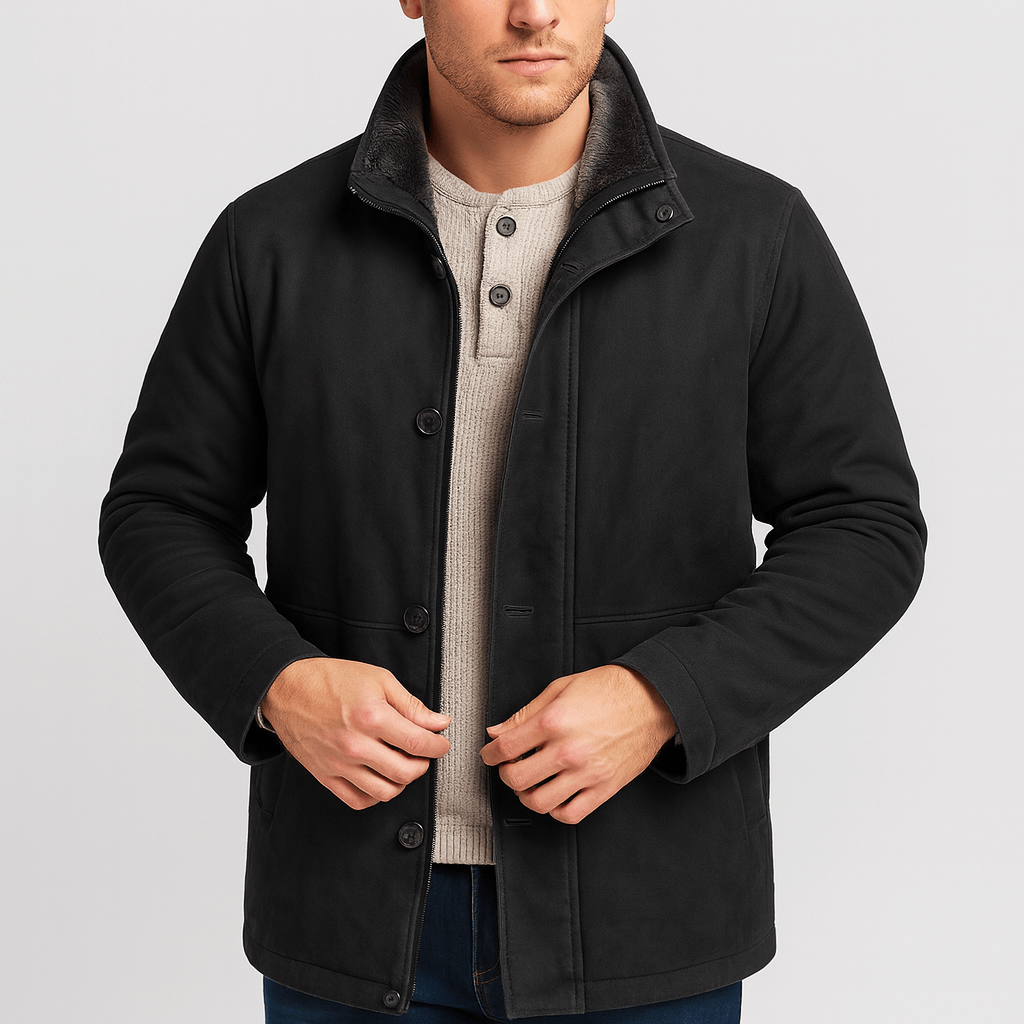 Stoneburry | High collar mid-length coat