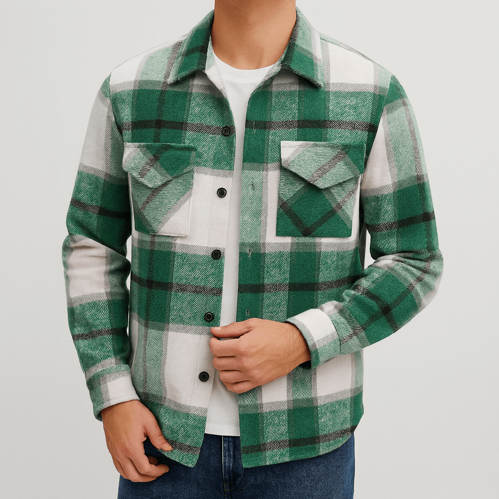 Stoneburry | Soft Flannel Plaid Shirt Jacket