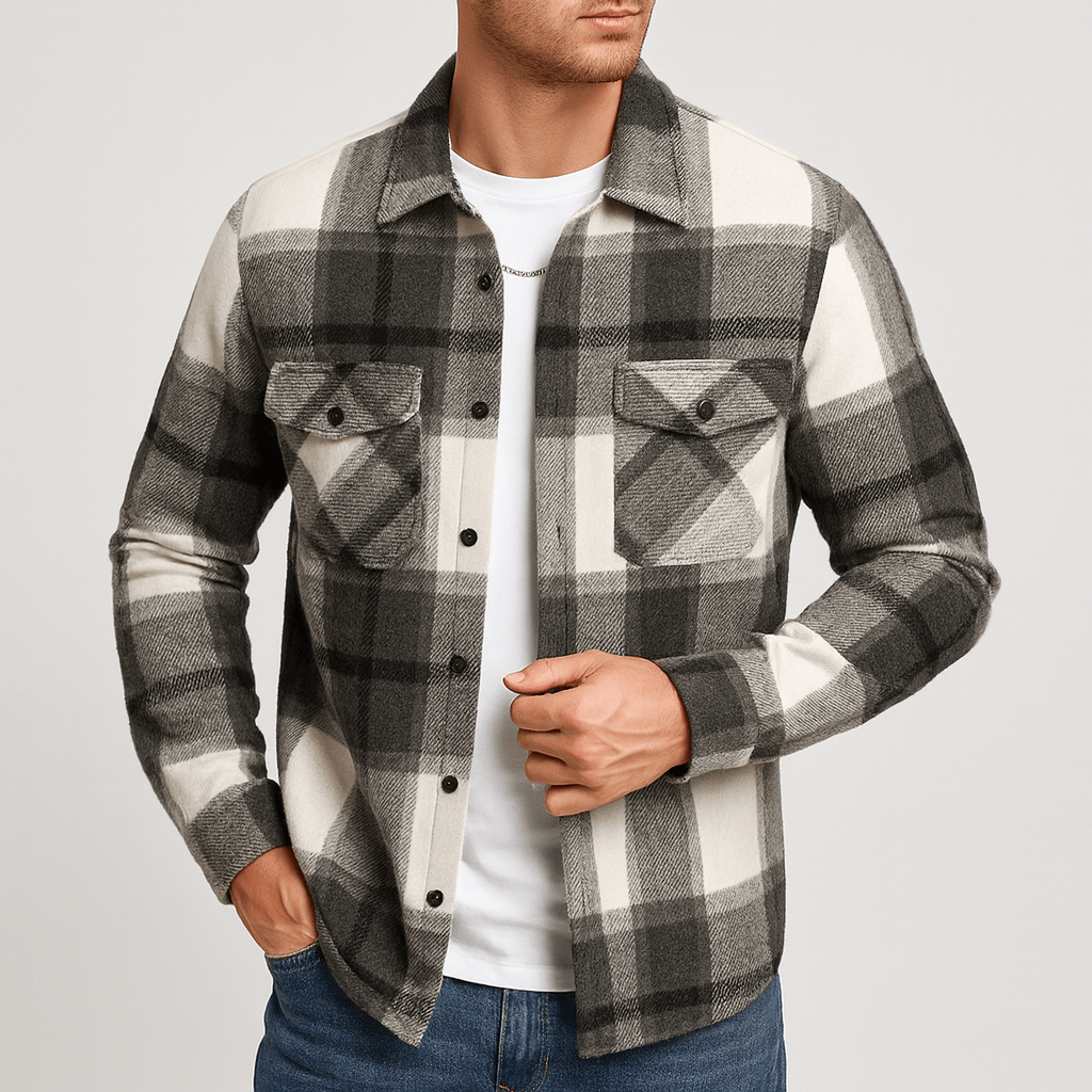 Stoneburry | Soft Flannel Plaid Shirt Jacket