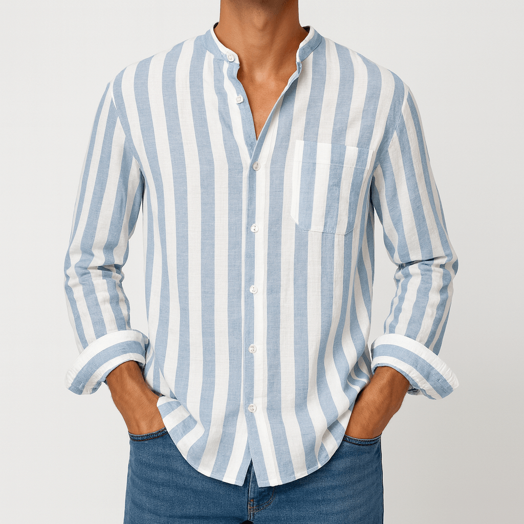 Stoneburry | Striped lightweight button-up shirt