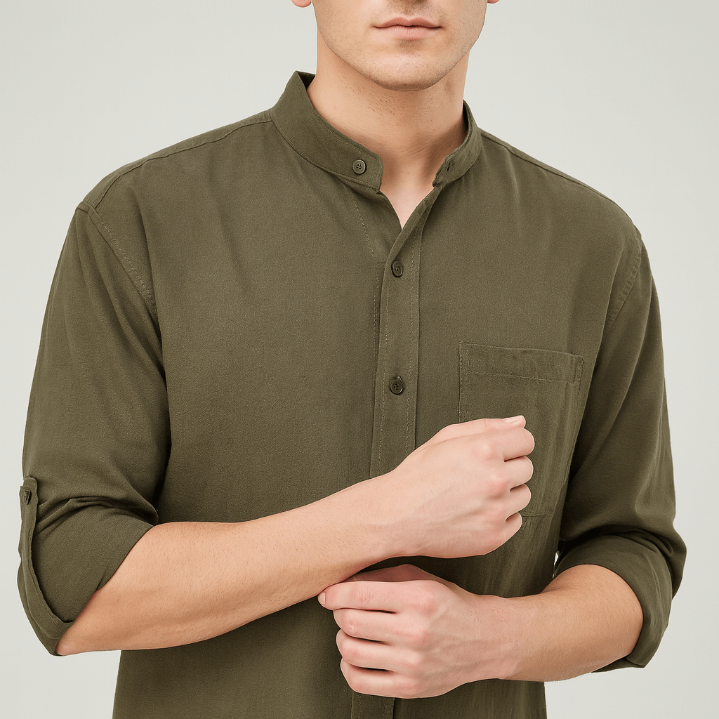 Stoneburry | Casual Linen Cotton Blend Shirt