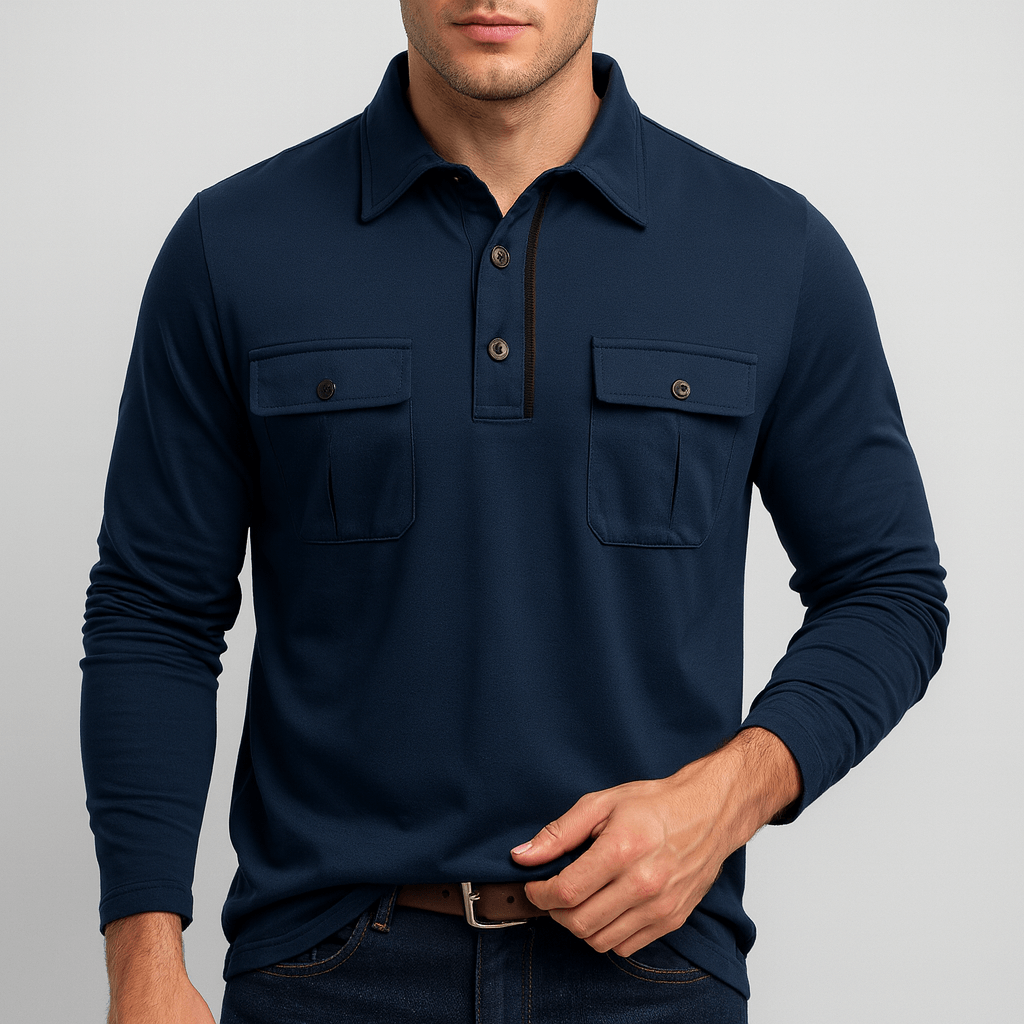 Stoneburry | Classic Fit Long Sleeve Polo