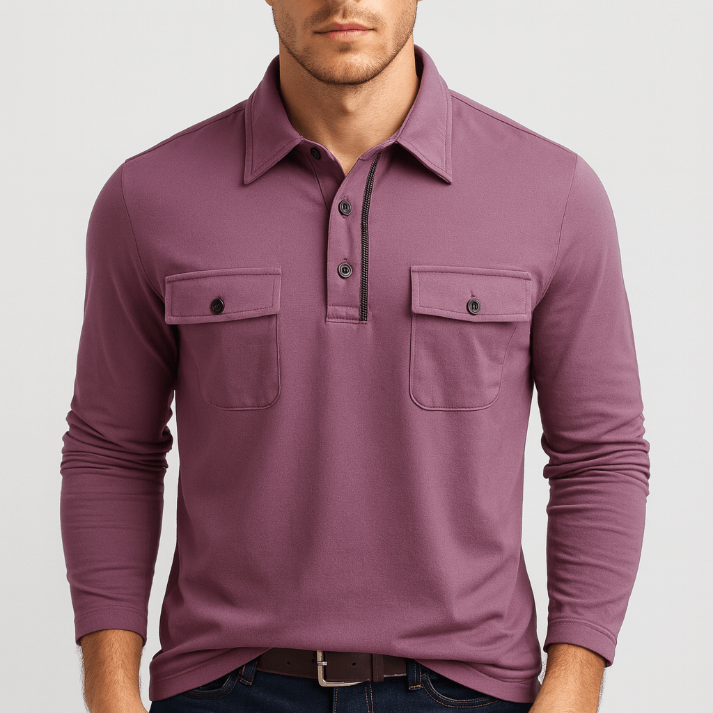 Stoneburry | Classic Fit Long Sleeve Polo