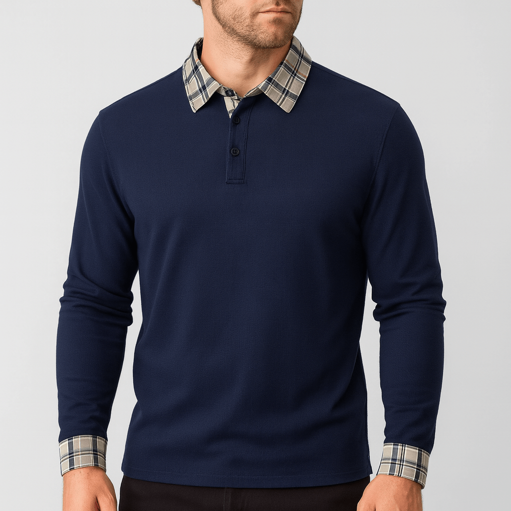 Stoneburry | Stylish Ribbed Knit Polo Shirt
