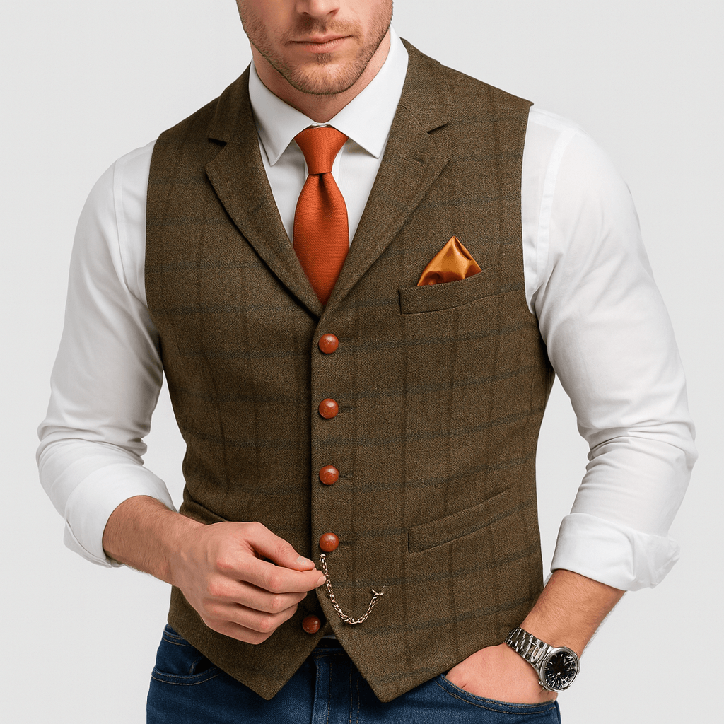 Stoneburry | Classic v-neck polyester vest