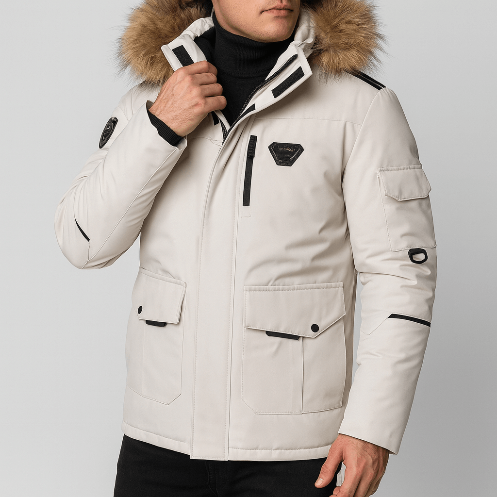 Stoneburry | Insulated parka jacket with fur collar