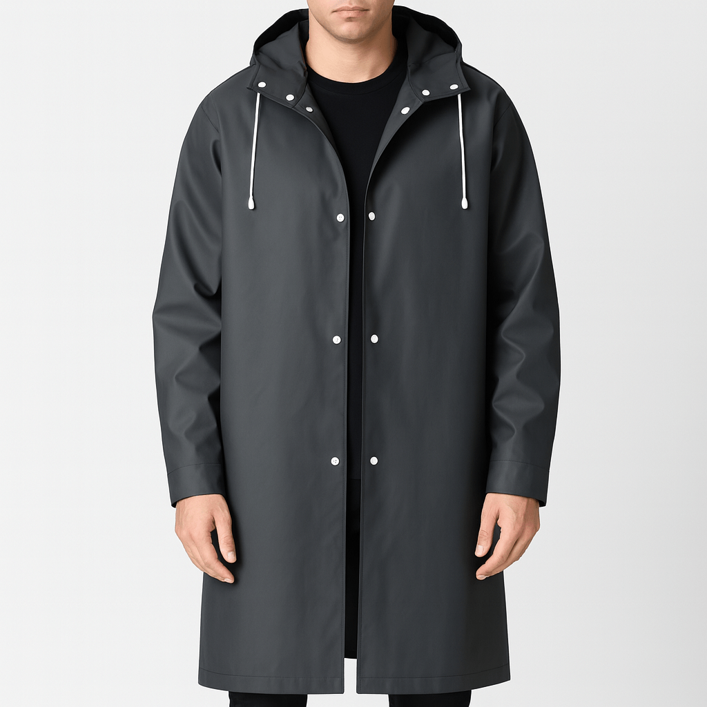 Stoneburry | Waterproof long raincoat with hood