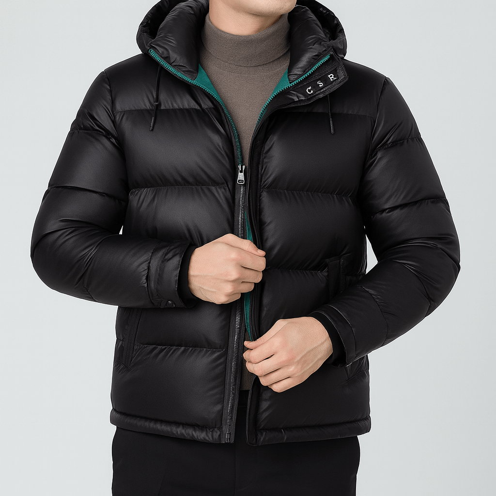 Stoneburry | Classic down jacket with removable hood