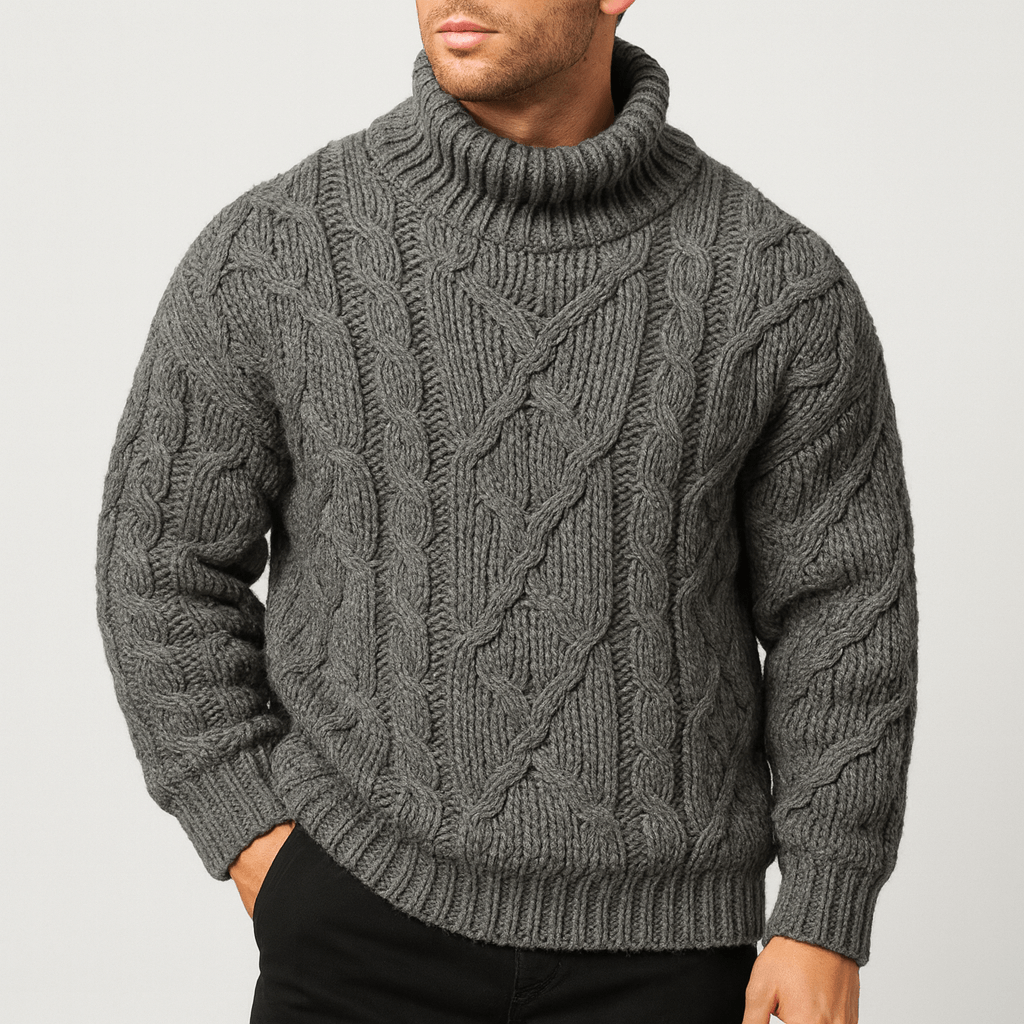 Stoneburry | Chunky cable-knit turtleneck sweater