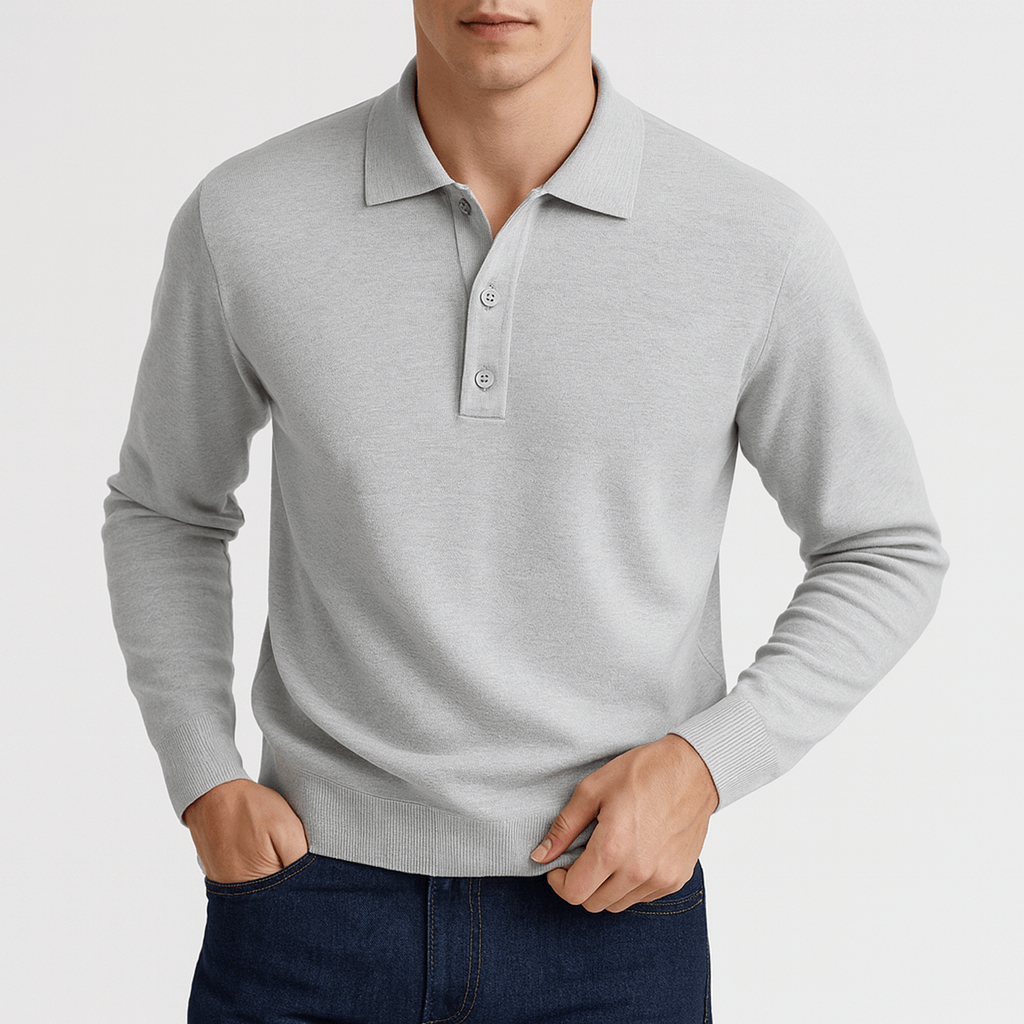 Stoneburry | Ribbed polo-style sweater