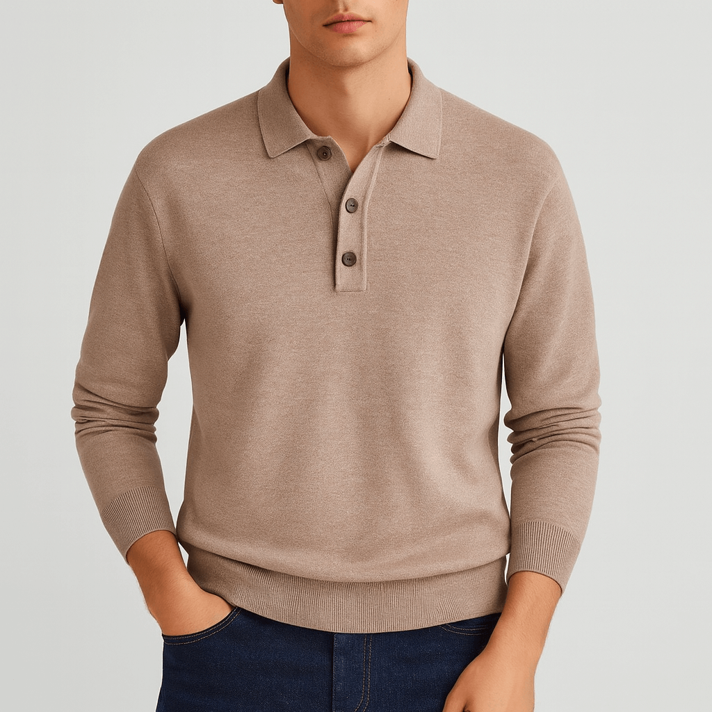 Stoneburry | Ribbed polo-style sweater