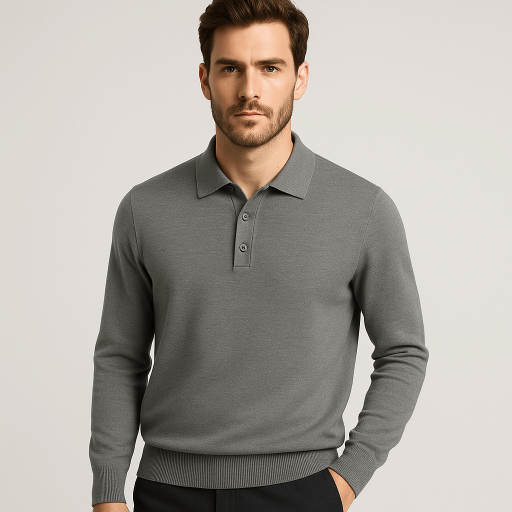 Stoneburry | Ribbed polo-style sweater
