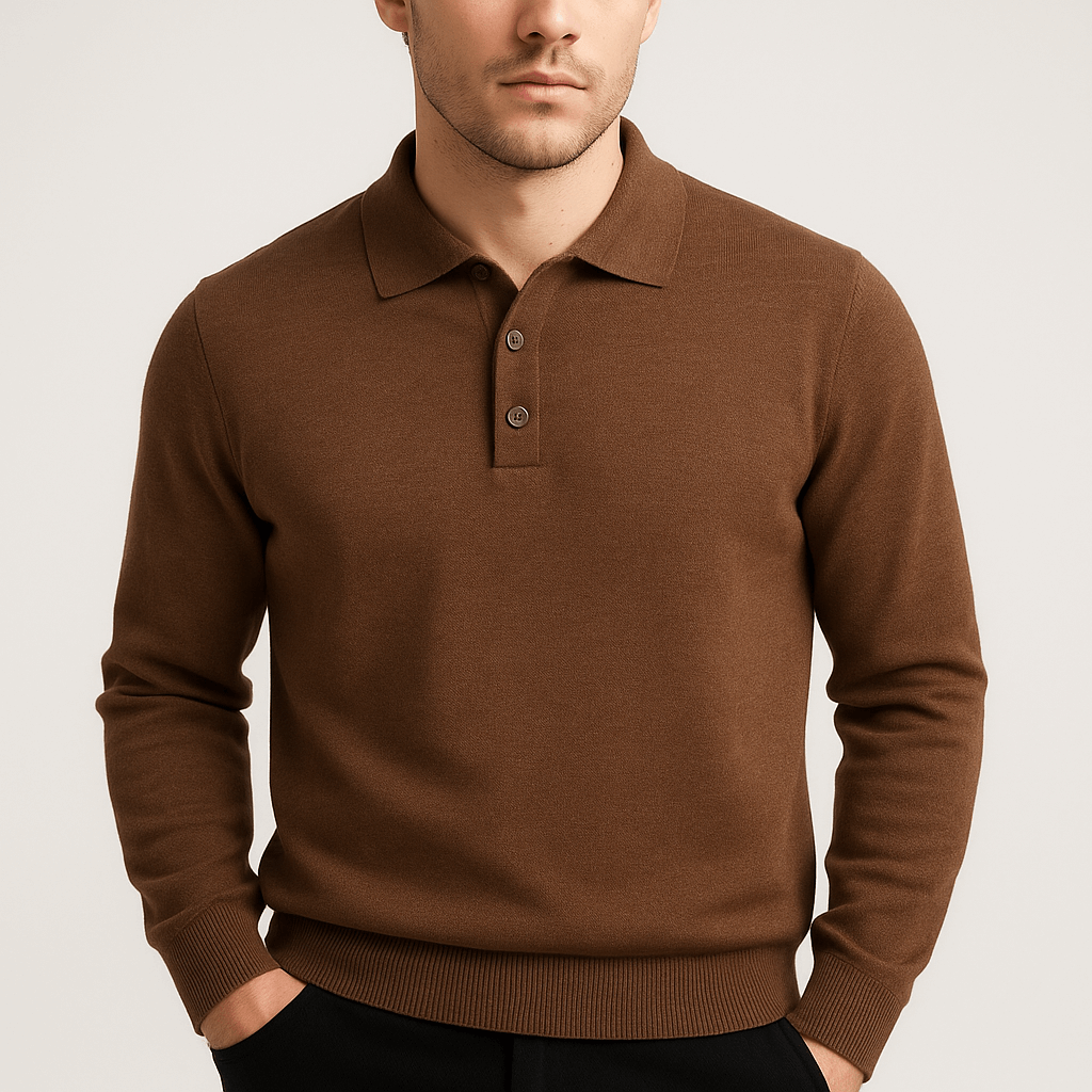 Stoneburry | Ribbed polo-style sweater