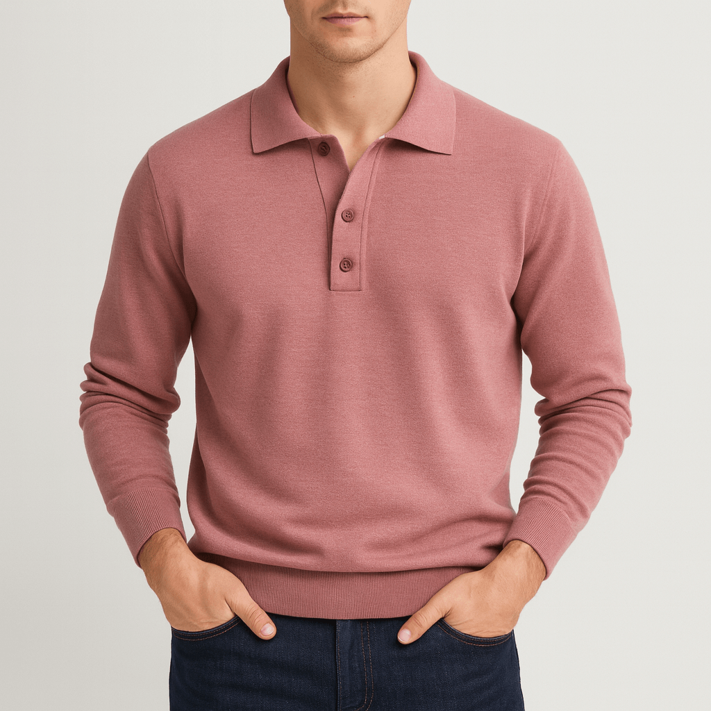 Stoneburry | Ribbed polo-style sweater