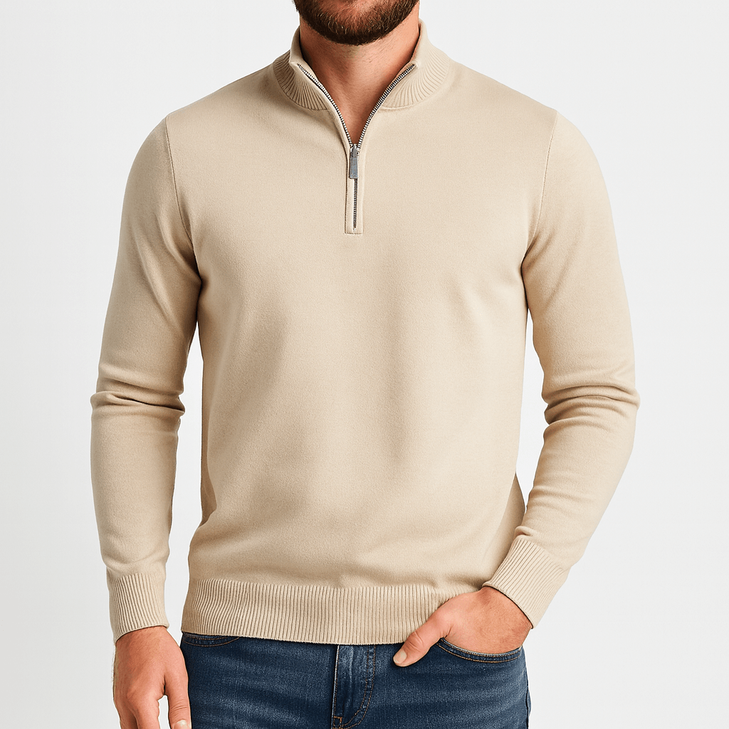 Stoneburry | Ribbed quarter-zip sweater