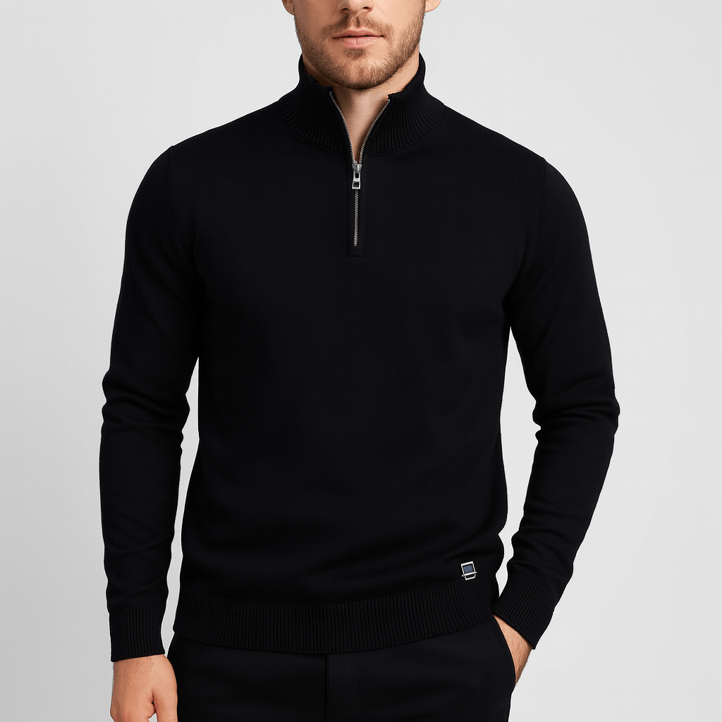Stoneburry | Ribbed quarter-zip sweater