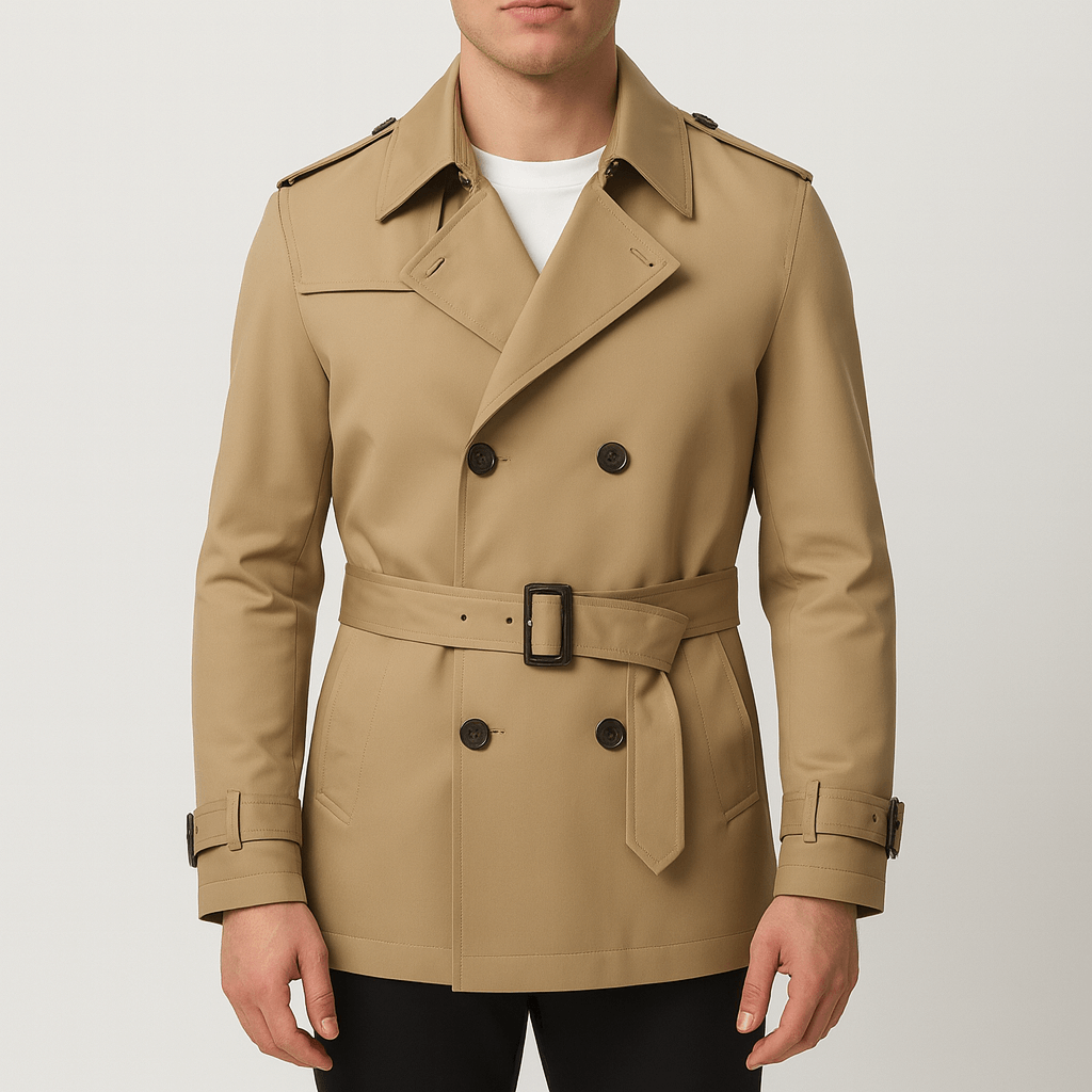Stoneburry | Tailored fit double-breasted trench coat