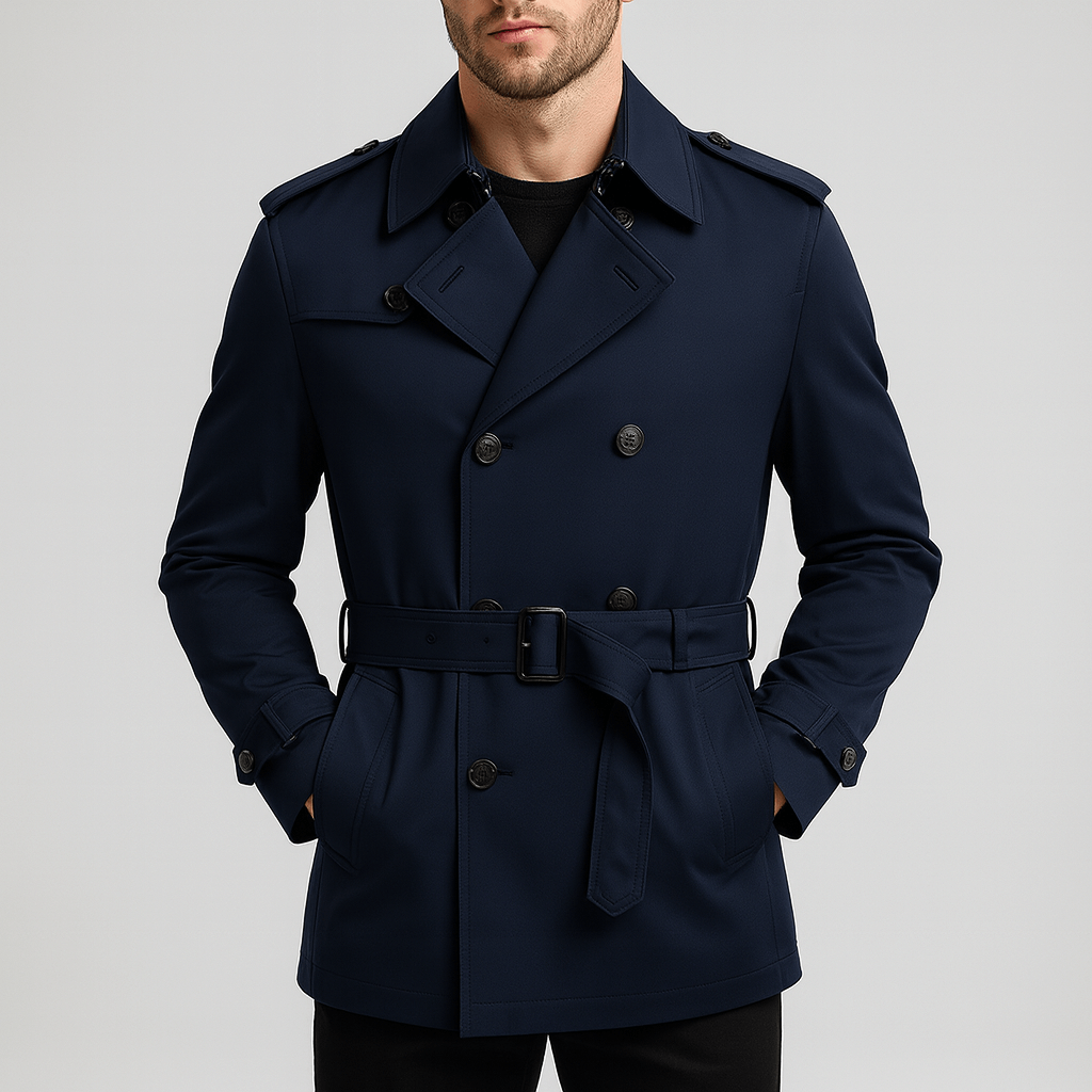 Stoneburry | Tailored fit double-breasted trench coat