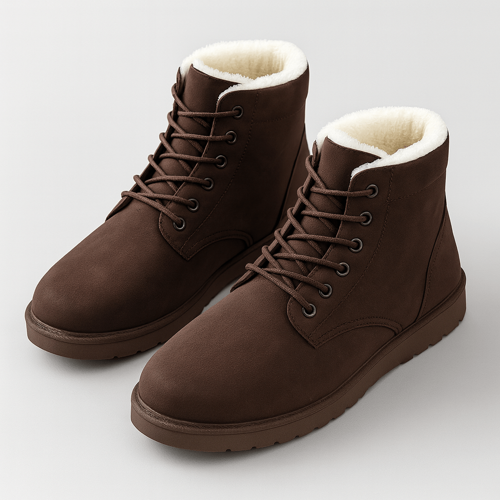 Stoneburry | Lace-up ankle boots with faux fur lining