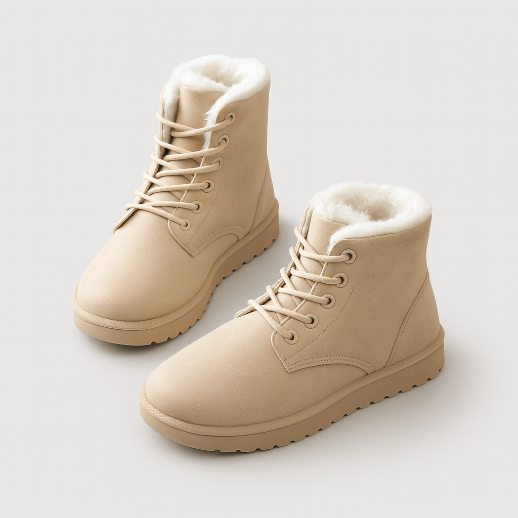 Stoneburry | Lace-up ankle boots with faux fur lining