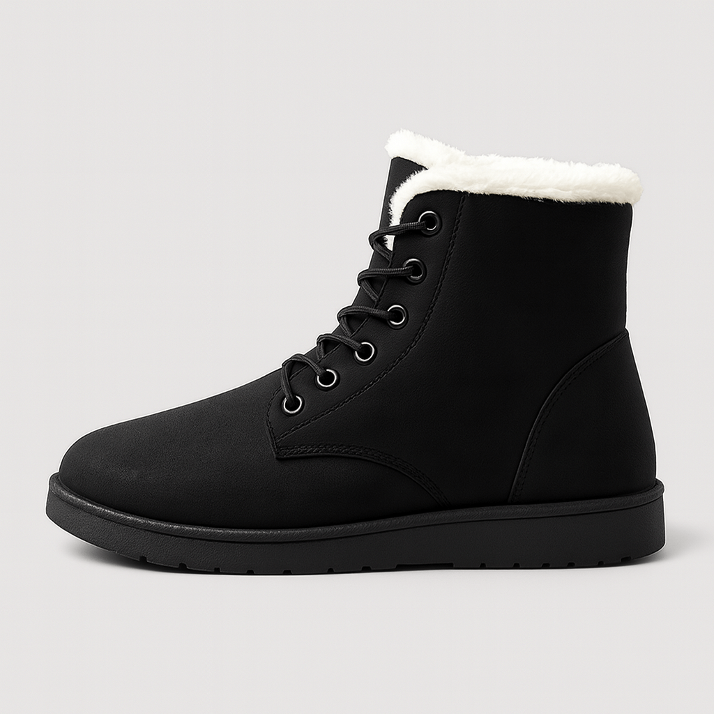 Stoneburry | Lace-up ankle boots with faux fur lining